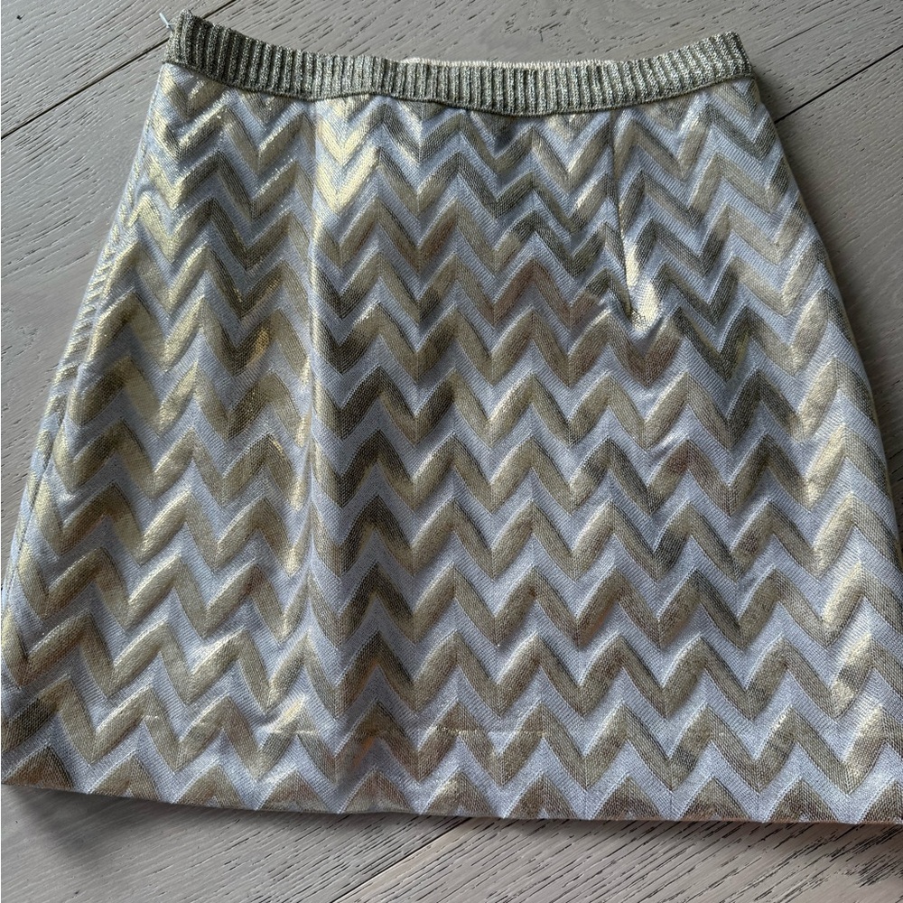 Missoni Metallic Chevron Mini Skirt